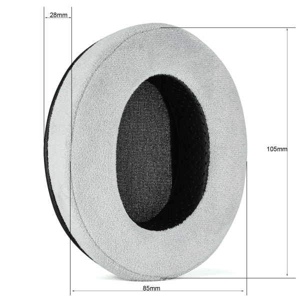 Set med 2 öronkuddar i mocka Memory Foam för Logitech G Pro X