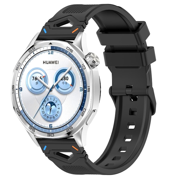 Silikonarmband för Huawei Watch GT5 46mm - 22mm Svart