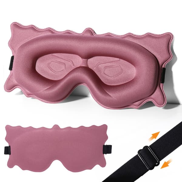 3D Formet Søvnmaske - Perfekt Mørklægning og Komfort Pink Pink