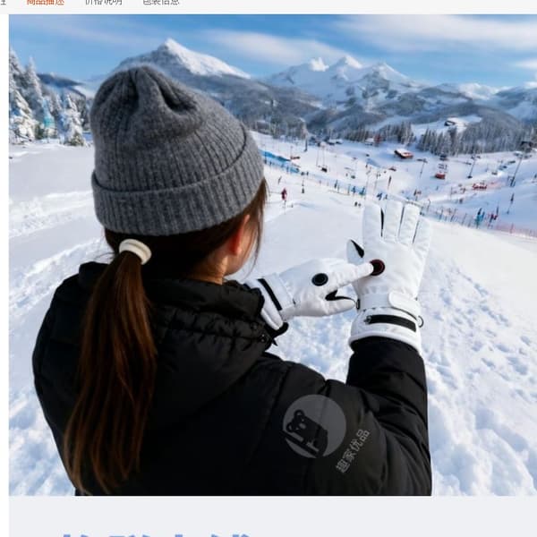 Genopladelige opvarmede touchscreen-handsker til vinter udendørs sport (8-16 timer) White White