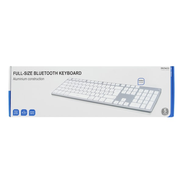 Fullsize Bluetooth aluminium keyboard for Mac, Nordic layout