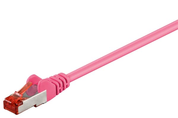 Patch-kaapeli CAT 6, S/FTP (PiMF), magenta, 1 m