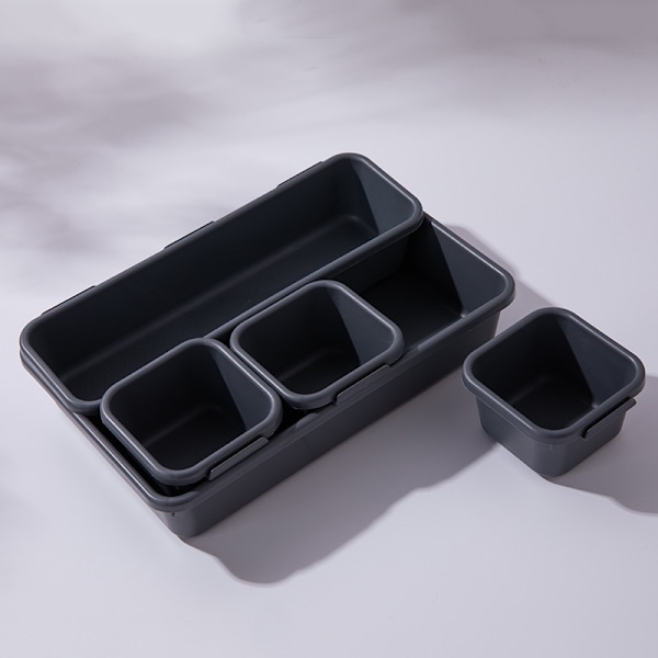 8-delt skuffeopstillingssæt Black Black