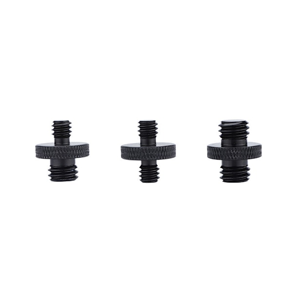 Kamerastativ med skrueadapter 1/4" til 3/8", 6-delt Sort