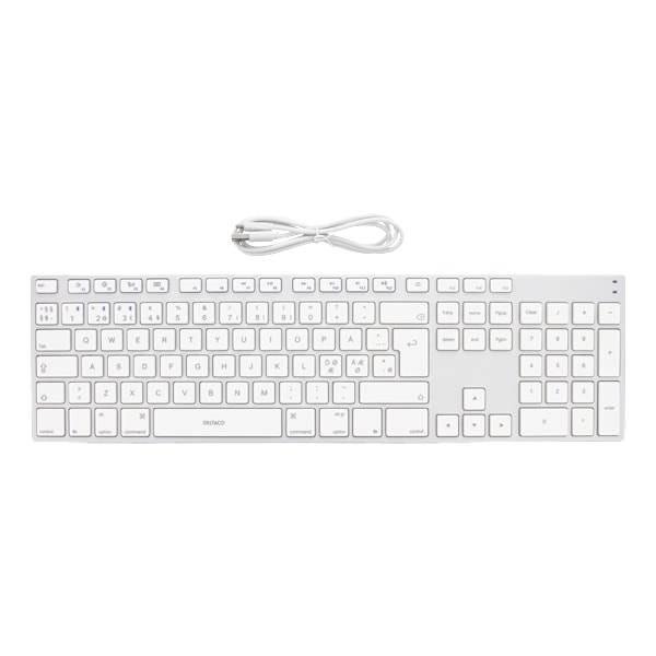 Fullsize Bluetooth aluminium keyboard for Mac, Nordic layout
