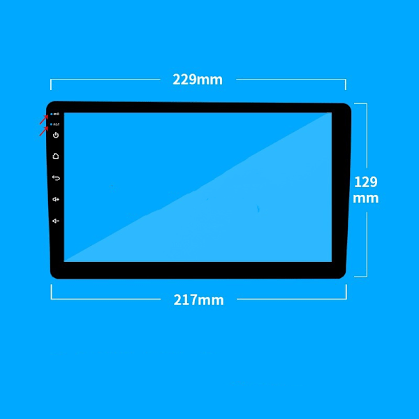 Hærdet glas Car Navigation Screen Protector med Carbon Fiber Black Border M