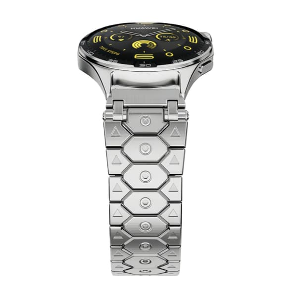 Solidt rustfrit stål Hex Titan Universal Interface urrem kompatibel med Samsung Galaxy Watch7/6 Silver 22 mm Silver 22 mm