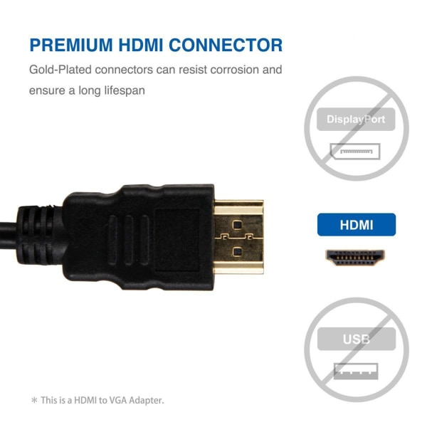 HDMI till VGA kompatibel adapter
