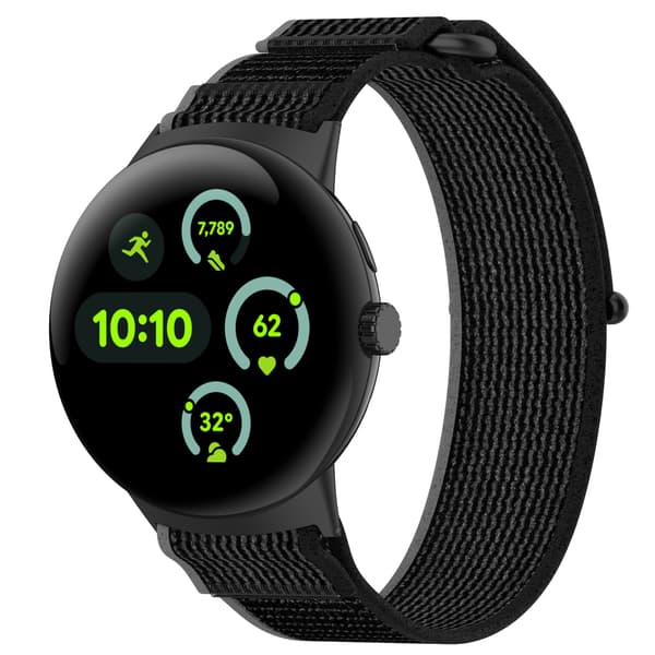Google Pixel Watch 3 Trail utomhus nylonrem Black+Grey 41 mm Black+Grey 41 mm
