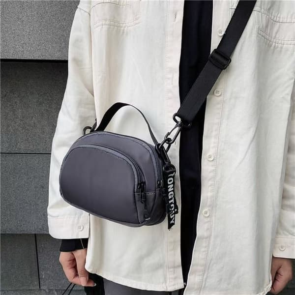 Snygg axelväska i nylon för män Grey Grey