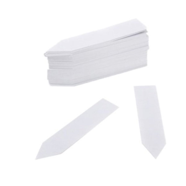 Växtetiketter / Plantskyltar för Enkel Växtidentifiering - 100 pack Vit 10x2 cm