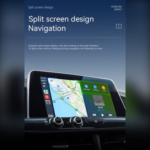 Älykäs auton yhdistämislaatikko: Langaton CarPlay & Android Auto 2-in-1 -sovitin