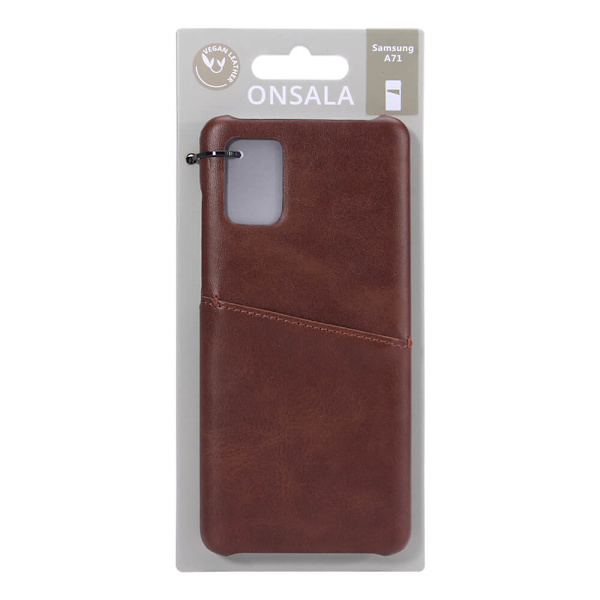 Mobilskal Samsung A71 Kortfack Brun