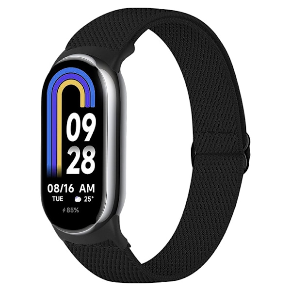 Elastisk nylon urrem til Xiaomi 8/9 (14mm) Black Black