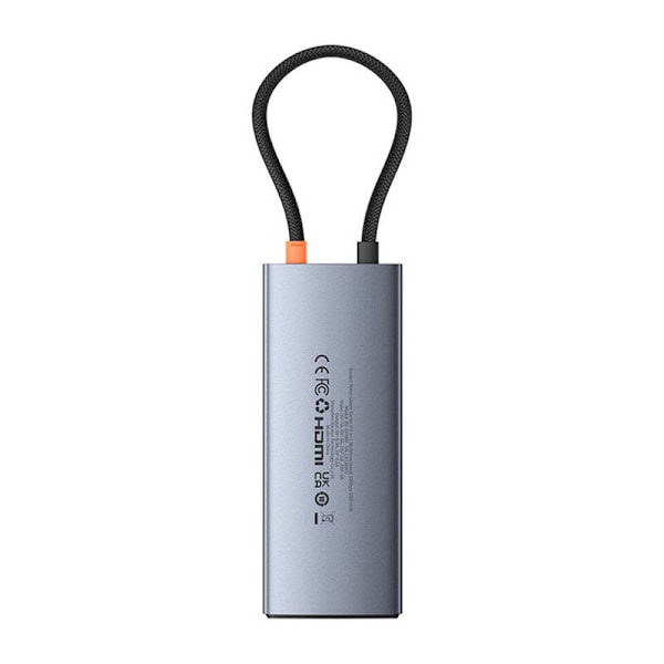 Hub 6in1 Baseus Metal Gleam 2-serien, USB-C till 2xUSB 3.0 +USB-C + HDMI + USB-C PD + Ethernet RJ45