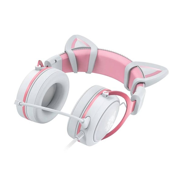 ONIKUMA X10 Vit/Rosa/Cat Ears Gaming Hörlurar