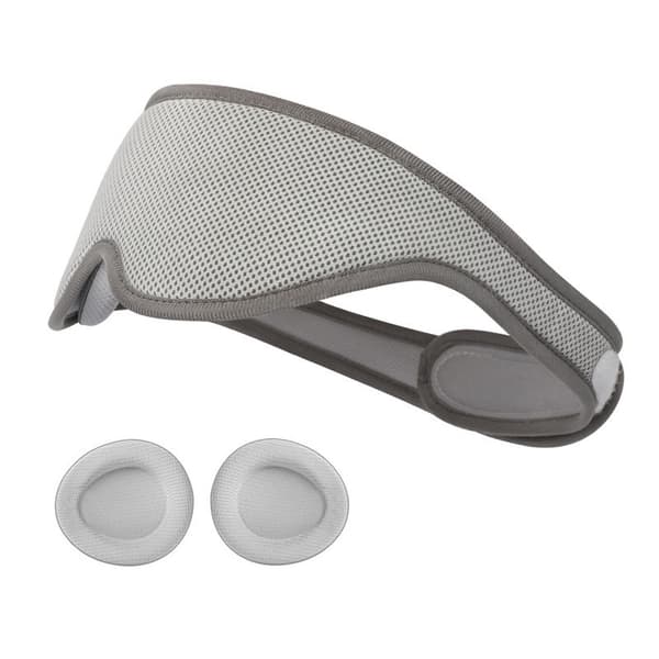 Justerbar 3D Sovemaske - Separat Øjenhule Design LightGrey LightGrey