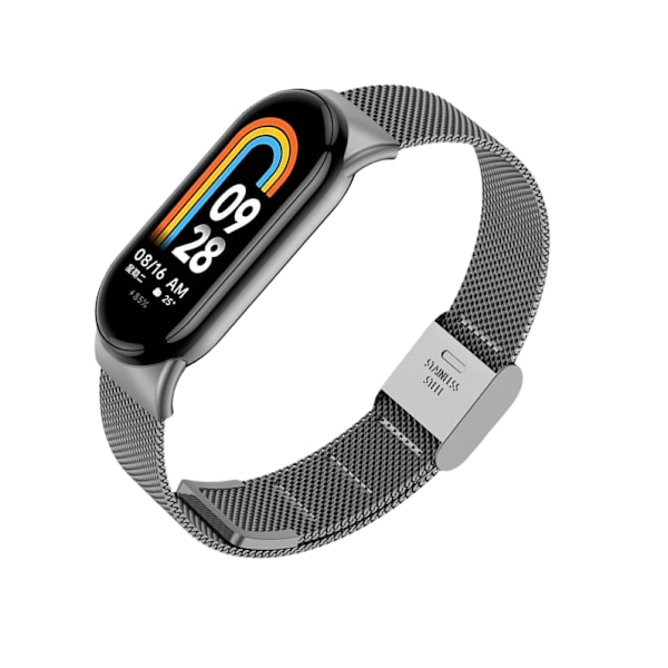 Klockarmband i Metall för Xiaomi Mi Band 8/9 Grå