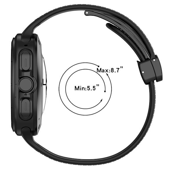 Klockarmband i Silikon för Samsung Watch Ultra 47mm Svart