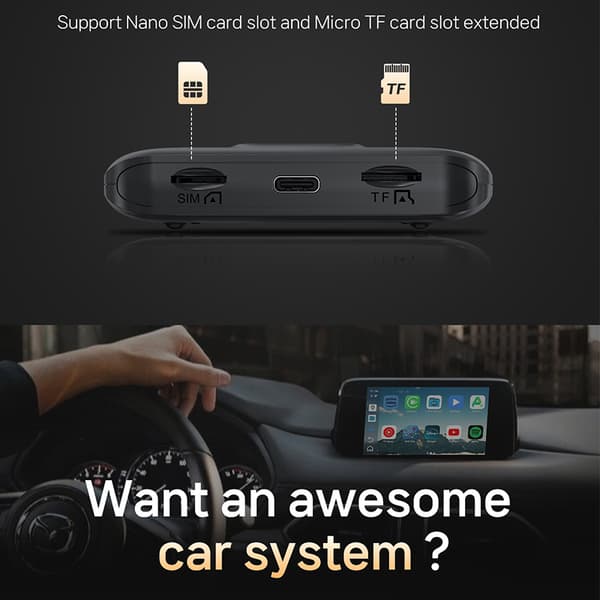 Trådløs CarPlay til Android Auto Adapter
