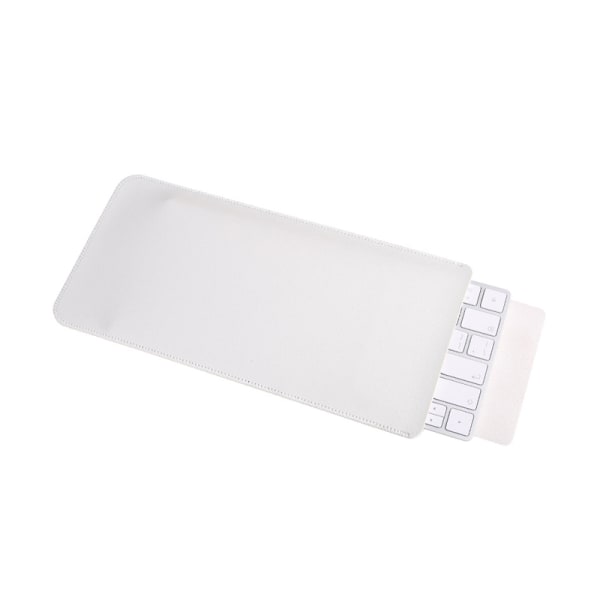 Tastatur i PU-læder til opbevaringstaske til Magic Keyboard - Sort Hvid