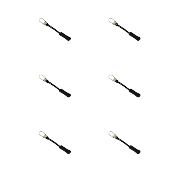 Avtagbar Dragkedja, 6-pack Silver