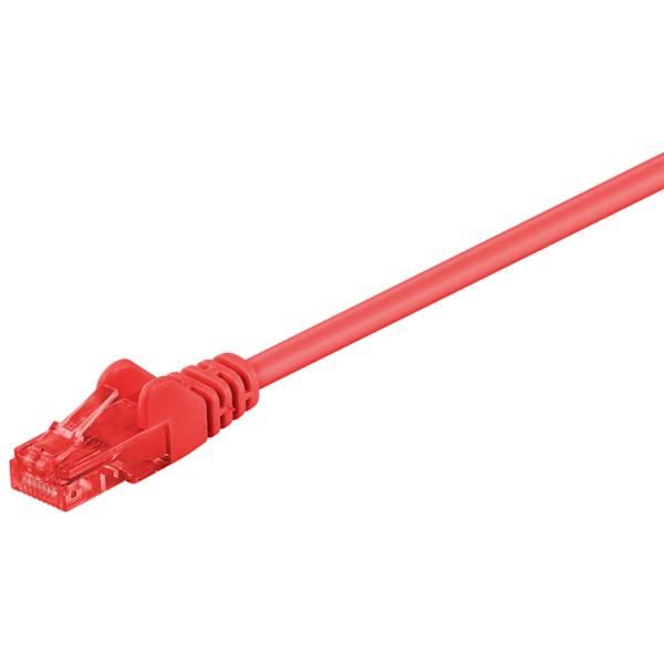 CAT 6 patchkabel, U/UTP, röd