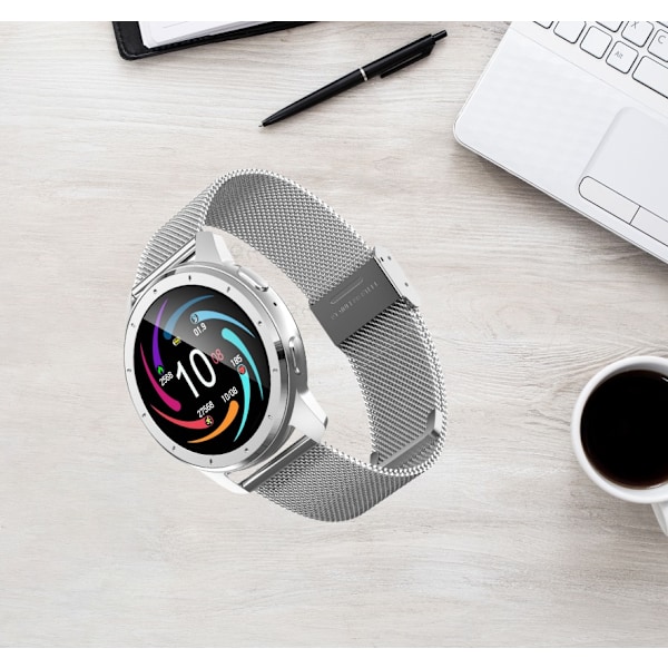 Steel Glue Smartwatch - Bluetooth-opkald Silver Silver