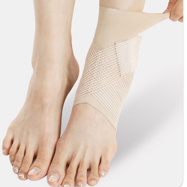 Sport ankelstöd (uppgraderad silikonrem) Beige M