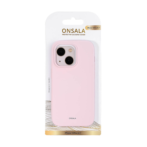 Mobilskal Silikon Chalk Pink - iPhone 14 Pro