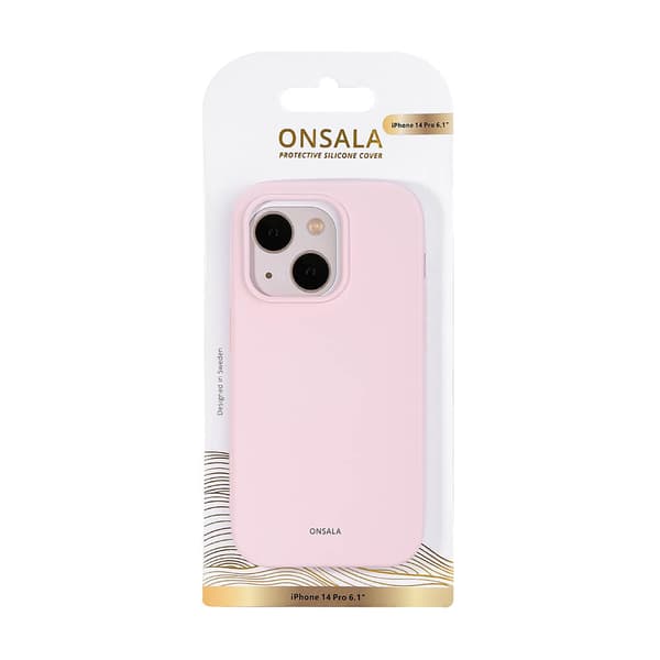 Suojakuori Silikooni Chalk Pink - iPhone 14 Pro