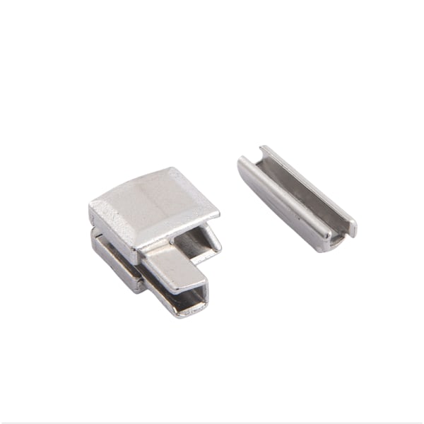 8# Silver Zipper Top & Bottom Stops (10 Sets)
