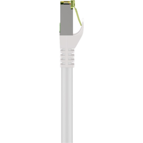 RJ45 patchkabel med CAT 8.1 S/FTP råkabel, AWG 26, vit