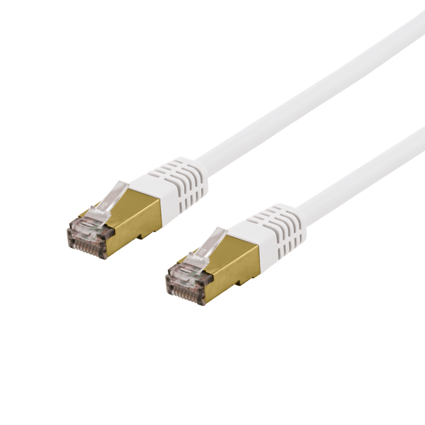 S/FTP Cat6a patch cable, delta cert, LSZH, 10m, white