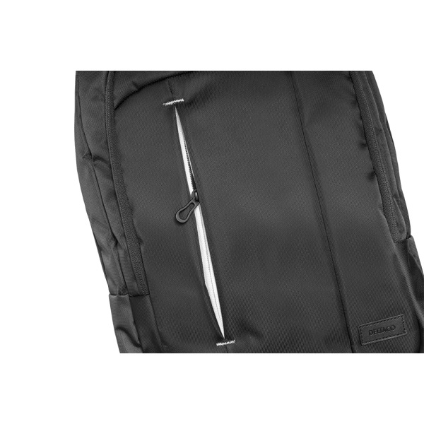 Backpack, for laptops up to 15.6", polyester, black