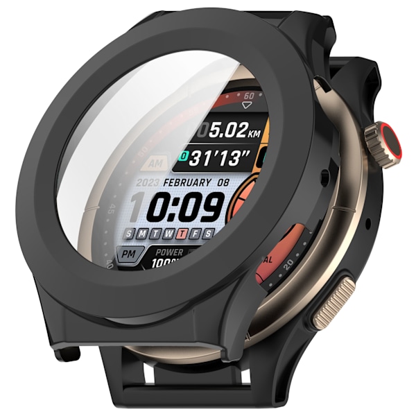 Amazfit Cheetah Pro/Round -suojakotelo ja -näytönsuoja Musta