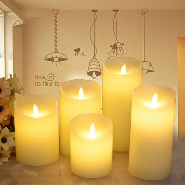 LED-stearinlys med flimrende flamme (blød bevægelse) M M