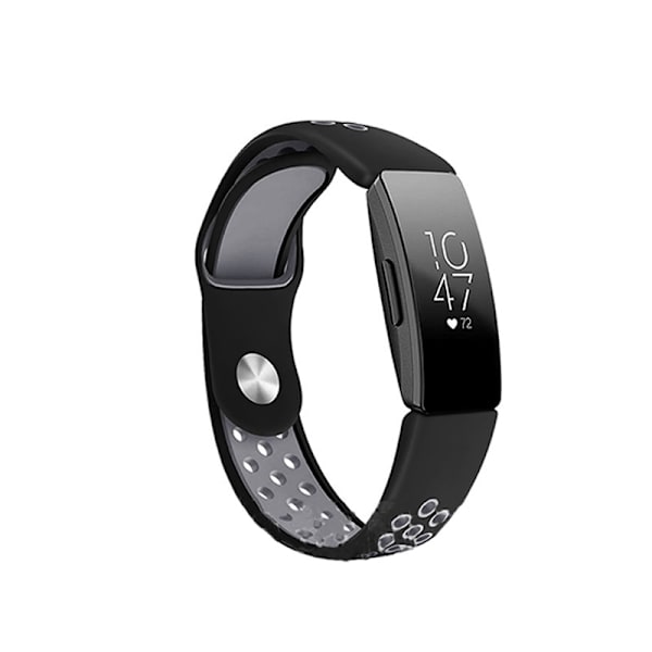 Silikonarmband för Fitbit Inspire/Inspire HR/ACE2 Svart+grå S