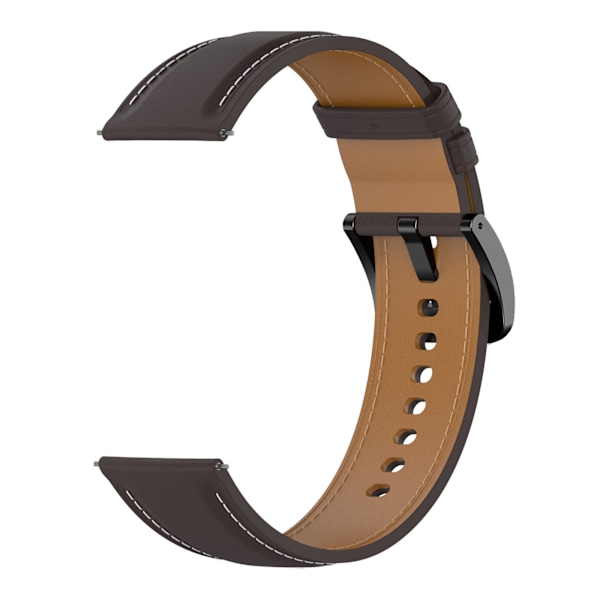 Armbånd i ægte læder Garmin Vivoactive3 / Vivoactive 3 Music / Venu / Venu 2 Plus / Venu Sq, Huami Amazfit GTS 2E / GTS Brun