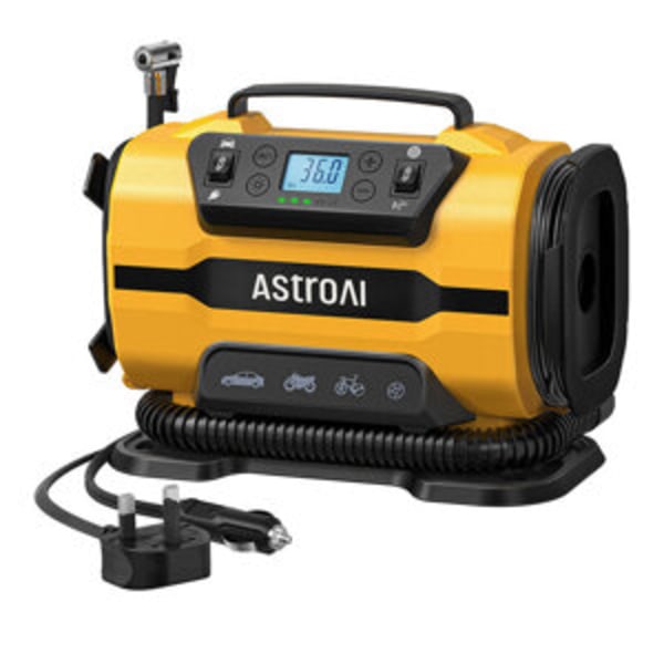 AstroAI ATJ-8366 150 PSI 12V DC/110V AC bærbar hjulkompressor