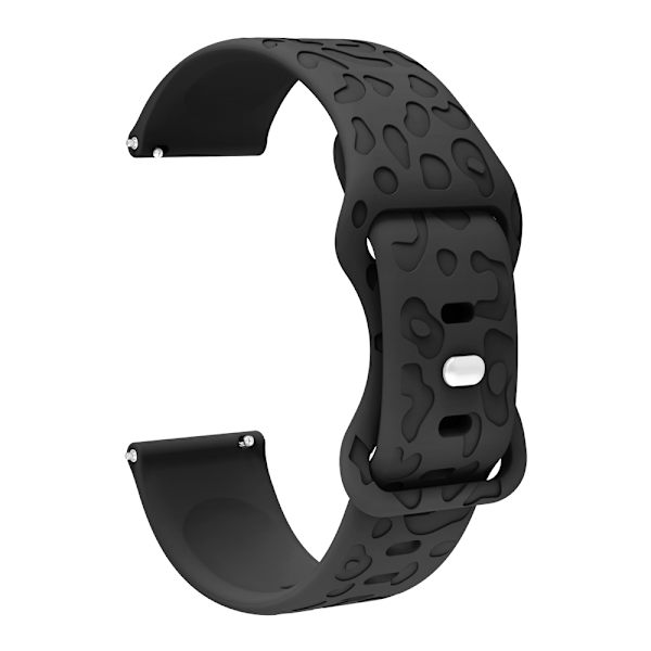 18 mm silikone urrem til Garmin Forerunner 265S, Fossil GEN6, Huawei honor Sort