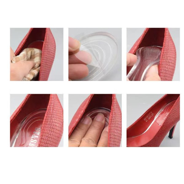 Male Model Silicone Invisible Heightening Insoles 1 Par Transparent Inner height increase: 3 cm