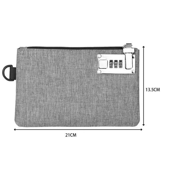 Oxford Cloth Security Wallet med lösenordslås Grey Grey