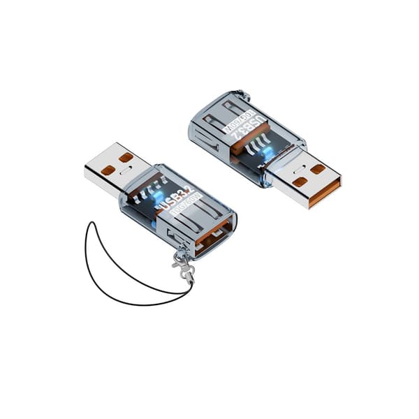 USB 3.2 han til hun-adapter 2-pak, op til 10 Gbps, ABS-forlænger til computer, bil og kompatible USB-interfaces Blue Blue
