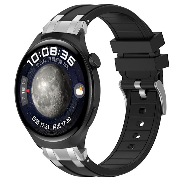 Silikoninen kellon ranneke Garminille Musta