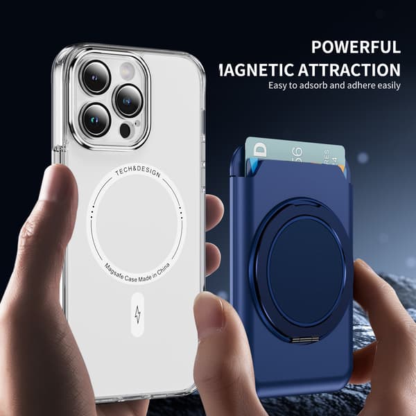 Magnetisk kortholder med 360° roterende støttefod Blue Blue
