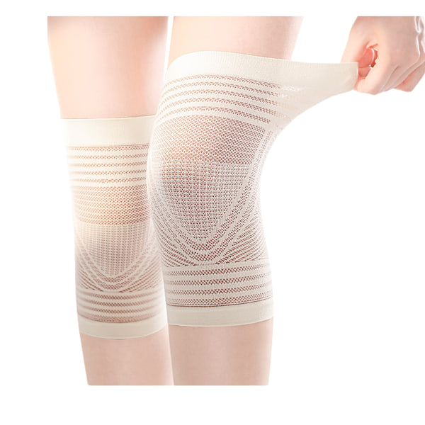 Silkkisen sileät ja hengittävät polvituet kesälle Beige M