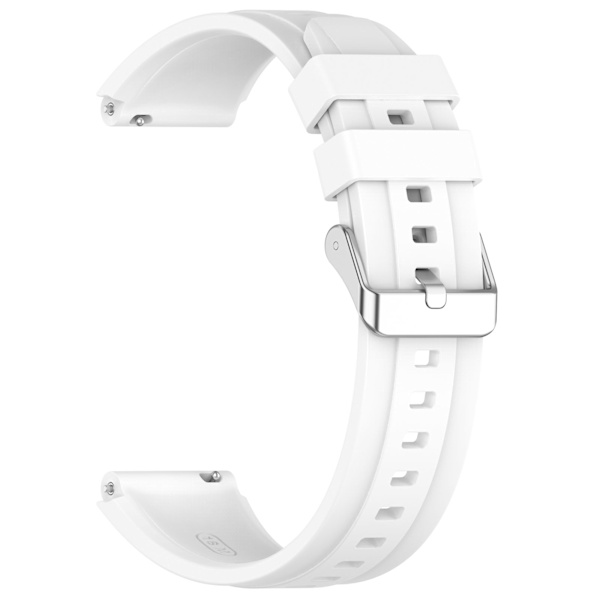 Silikone urremme til 18 mm Huawei GT4 46 mm/GT Runner/GT3 SE Hvid