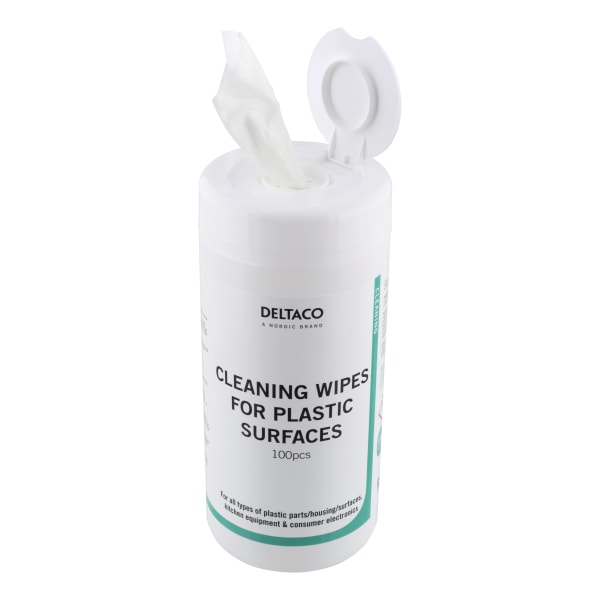 Wet Wipes for plastic surfaces, 100pcs, white