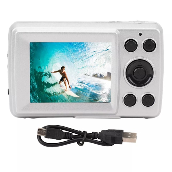 INF Kompakt 16x optisk zoomkamera med 16MP-sensor och 2,4" LCD Svart